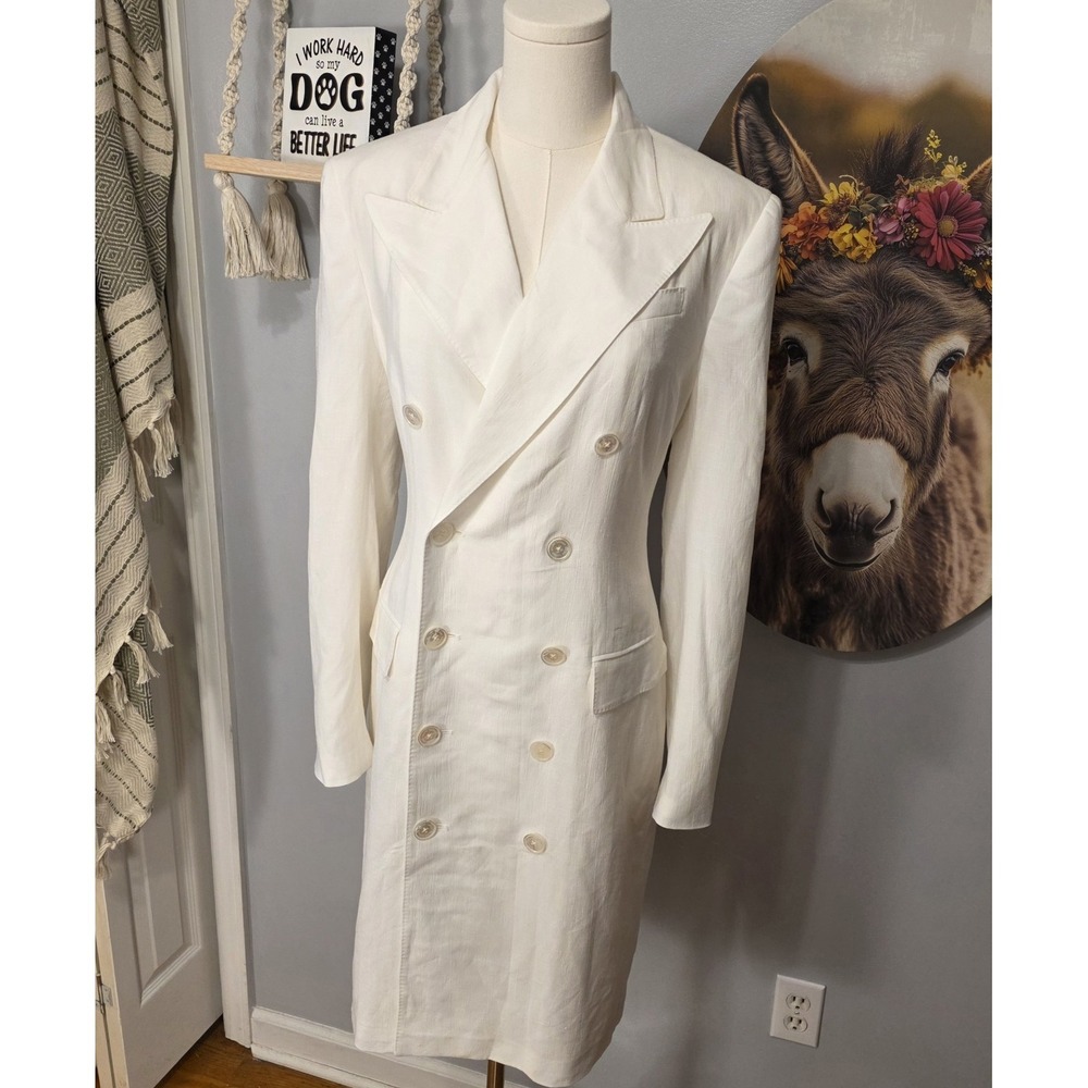 Ralph Lauren Purple Label Cottrell Double Breasted Cocktail Dress Size 8 $2,990